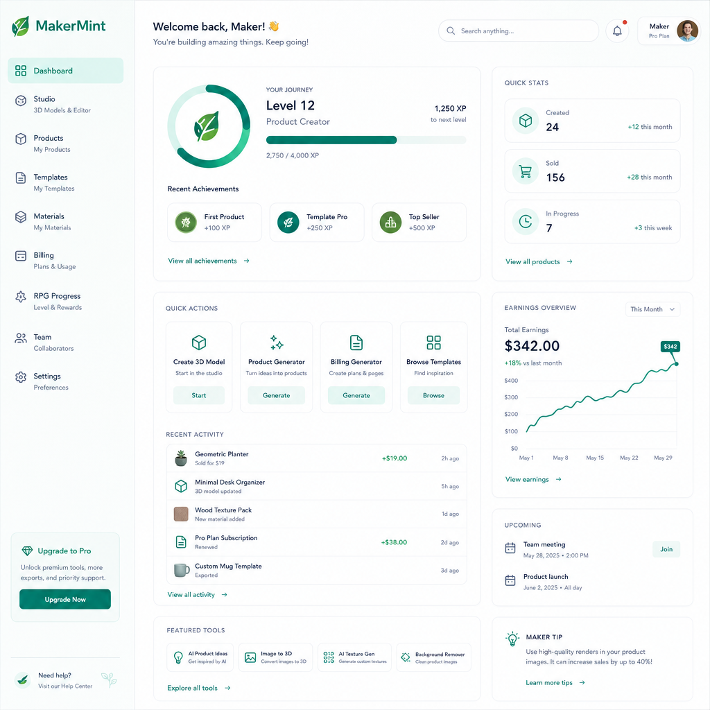 Dashboard screenshot